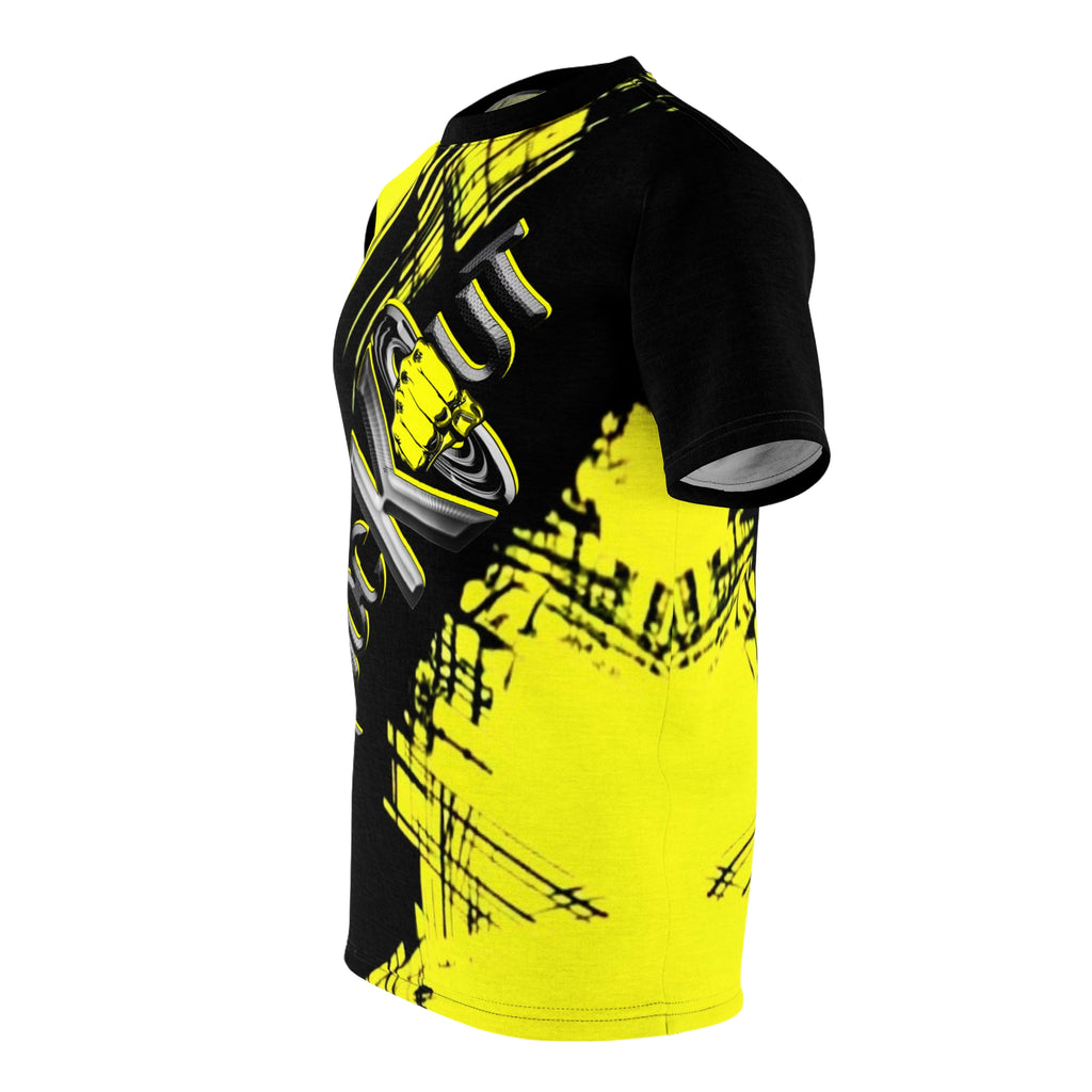 Yellow and Black  KnocKOut Unisex Cut & Sew Tee