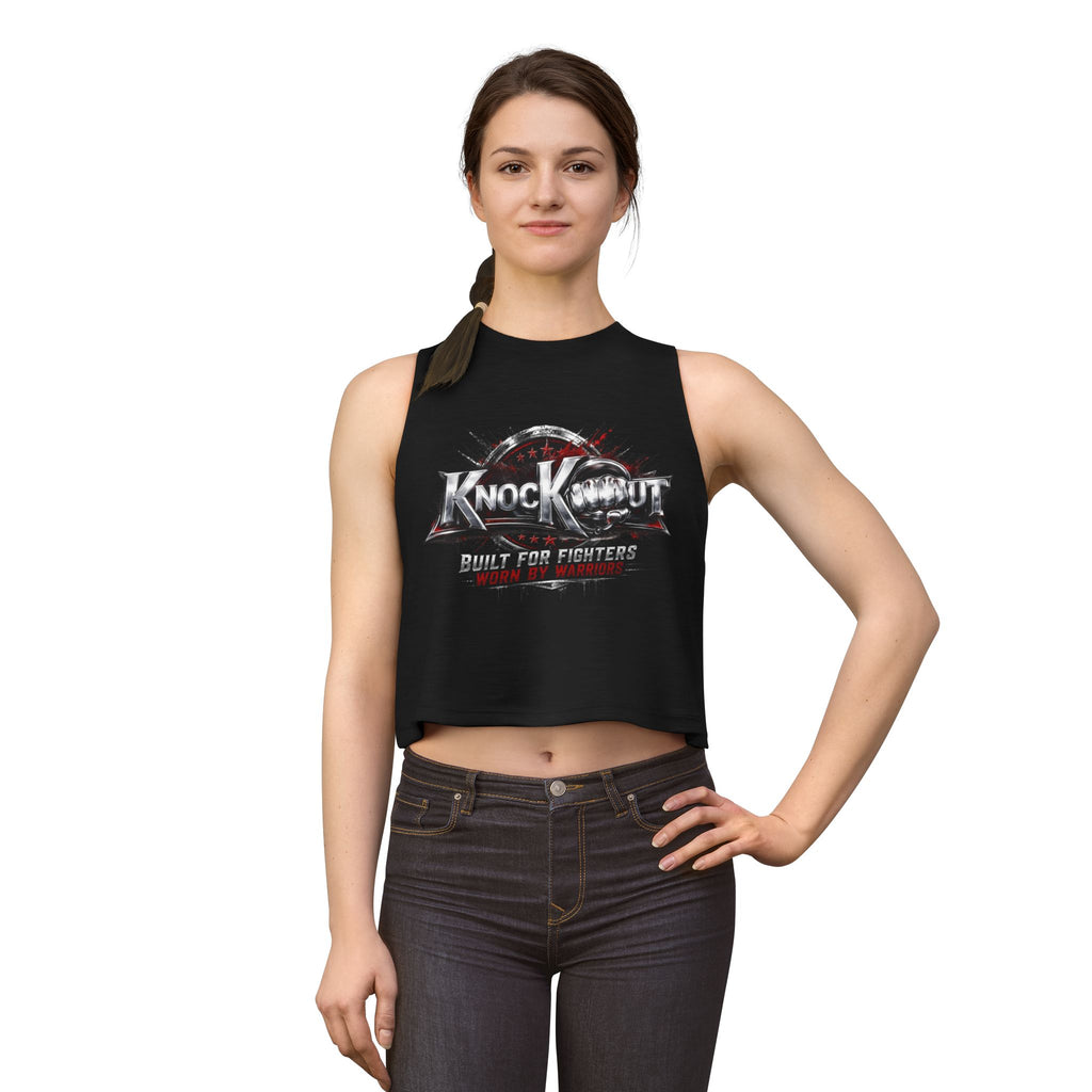 KnocKOut Built For Fighters Worn By Warriors Crop Top