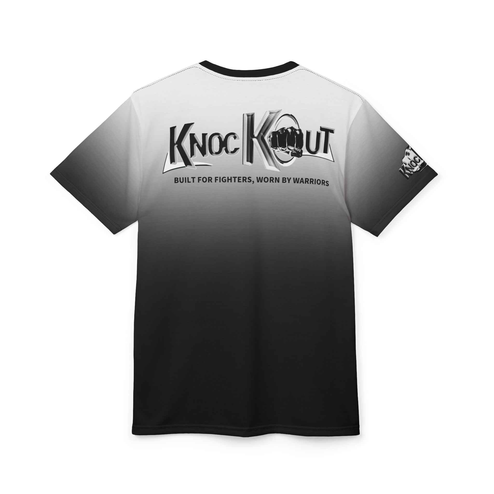 White & Black KnocKOut Unisex Cut & Sew Tee