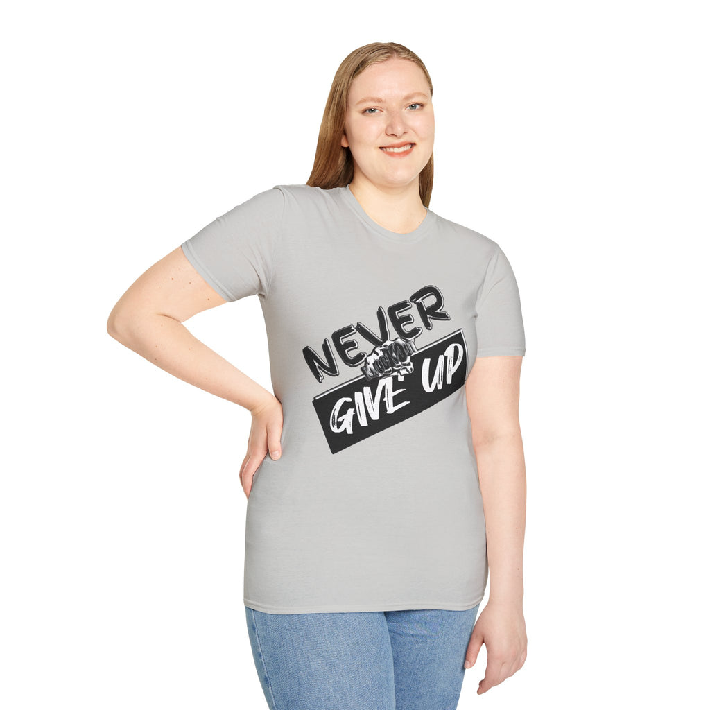 Never Give Up  KnocKOut Unisex Softstyle T-Shirt