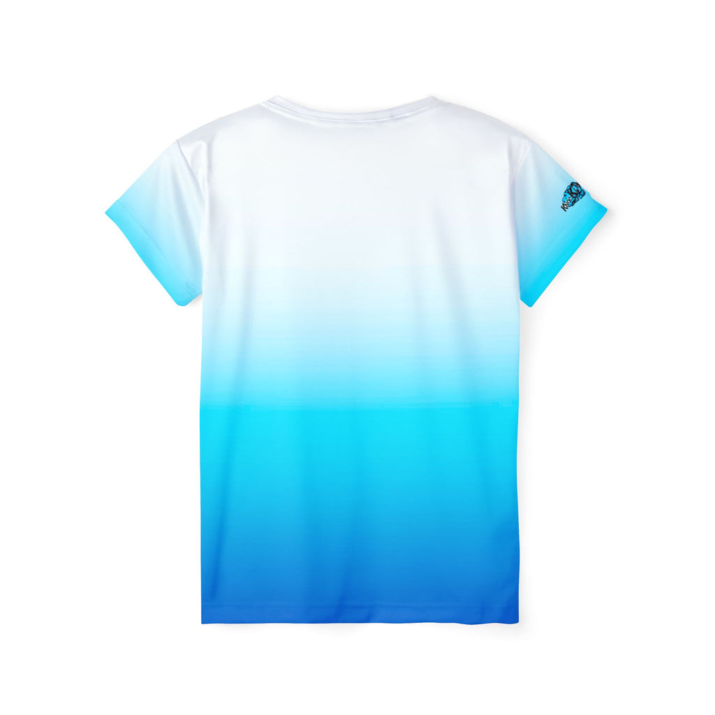 Blue and White KnocKOut Women's Sports Jersey