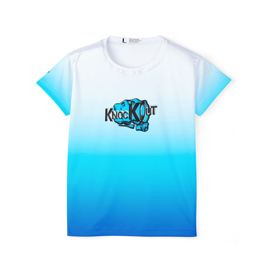 Blue and White KnocKOut Women's Sports Jersey