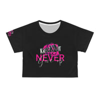 Crop Tee Pink KnocKOut Never Give Up