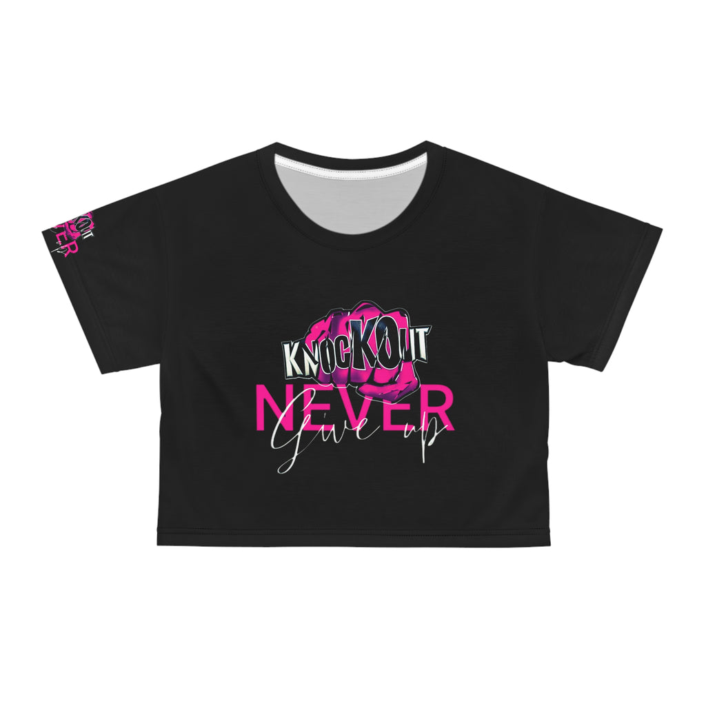 Crop Tee Pink KnocKOut Never Give Up