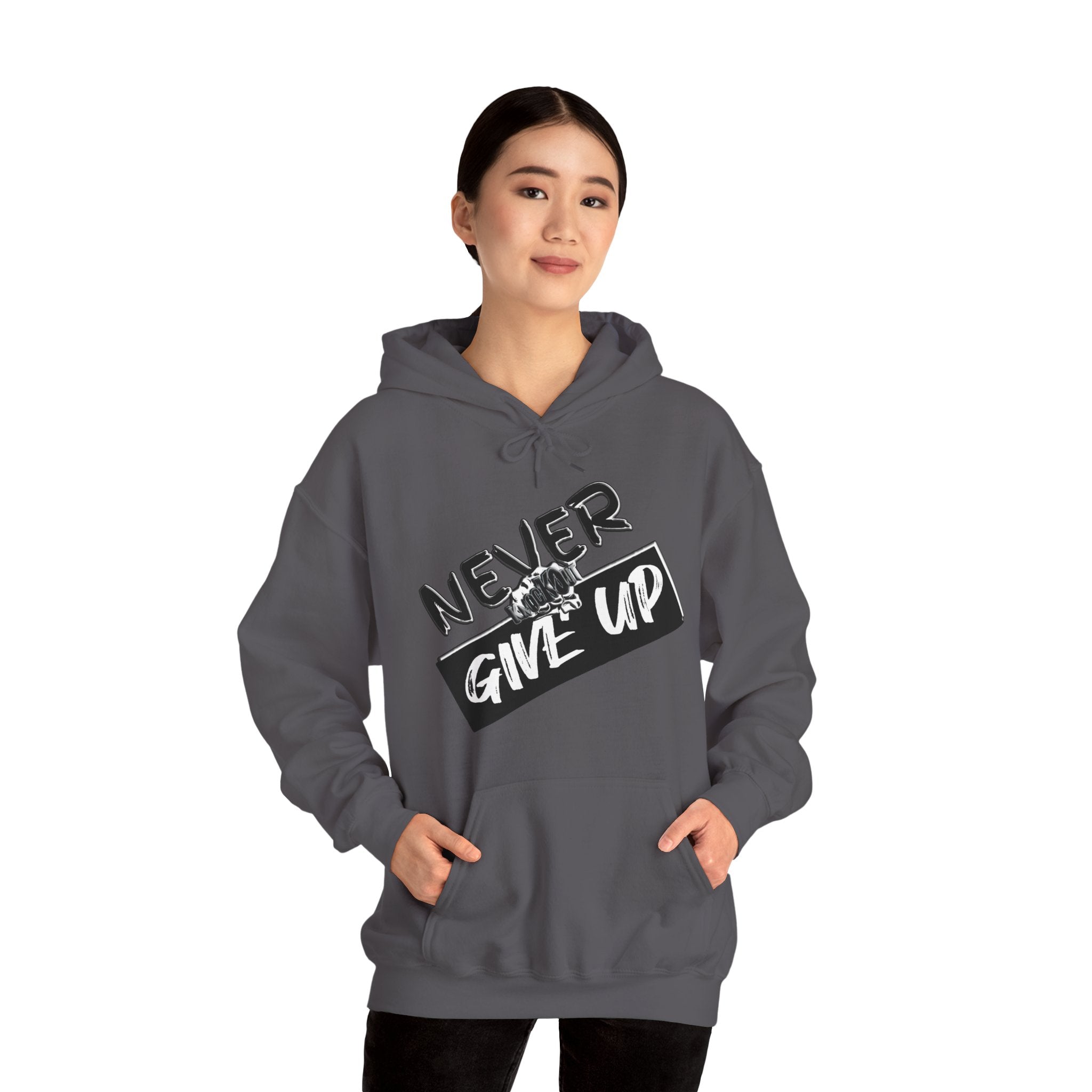 Never Give Up  KnocKOut Unisex Heavy Blend™ Hooded Sweatshirt