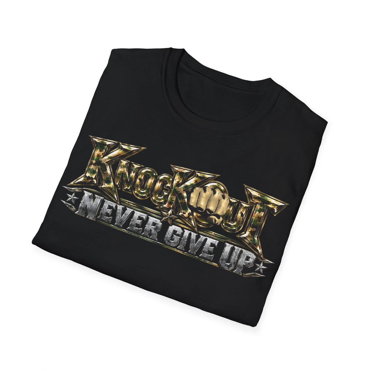 Never Give Up KnocKOut Unisex Softstyle T-Shirt