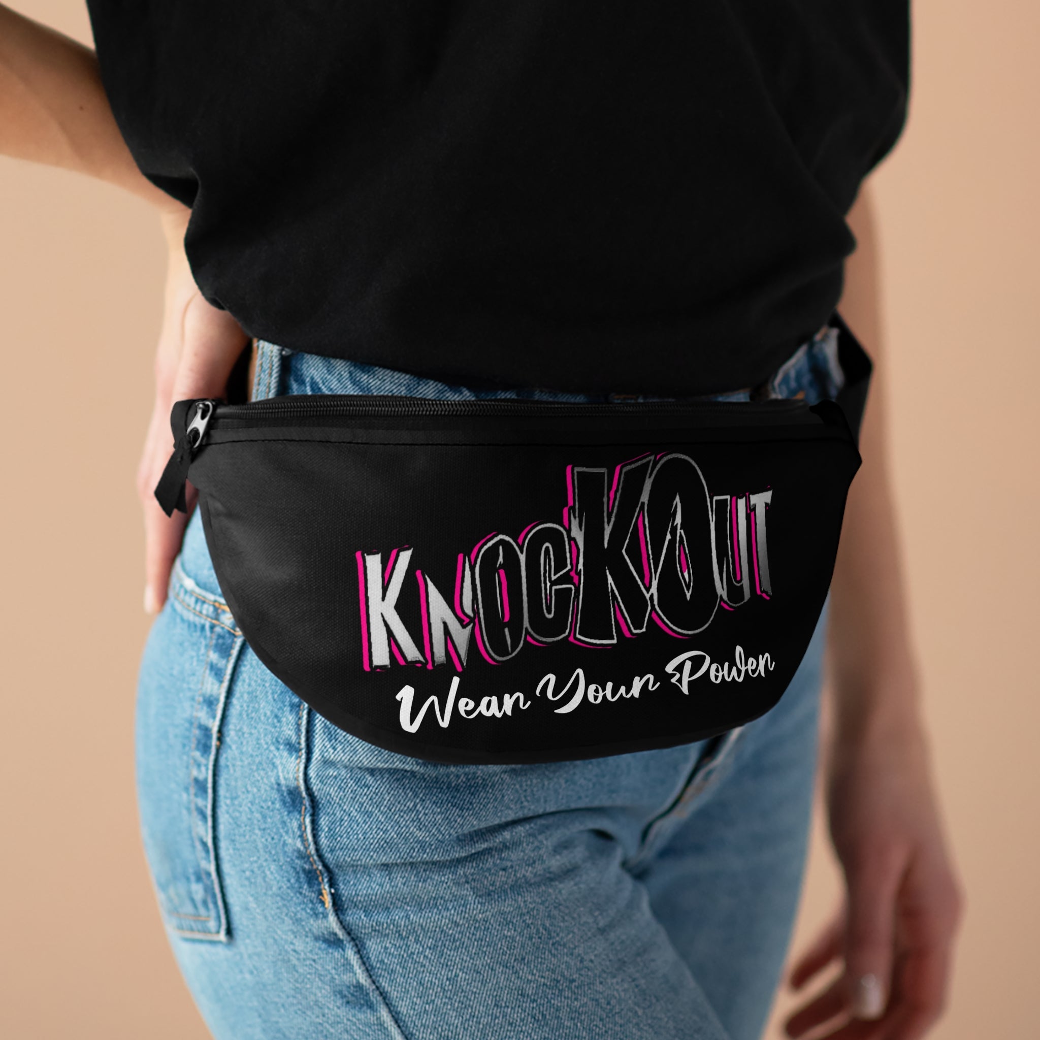 KnocKOut Black Pink Fanny Pack