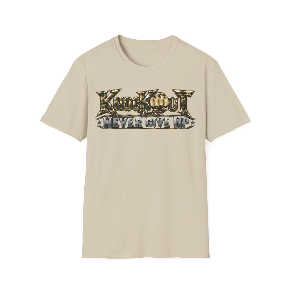 Never Give Up KnocKOut Unisex Softstyle T-Shirt