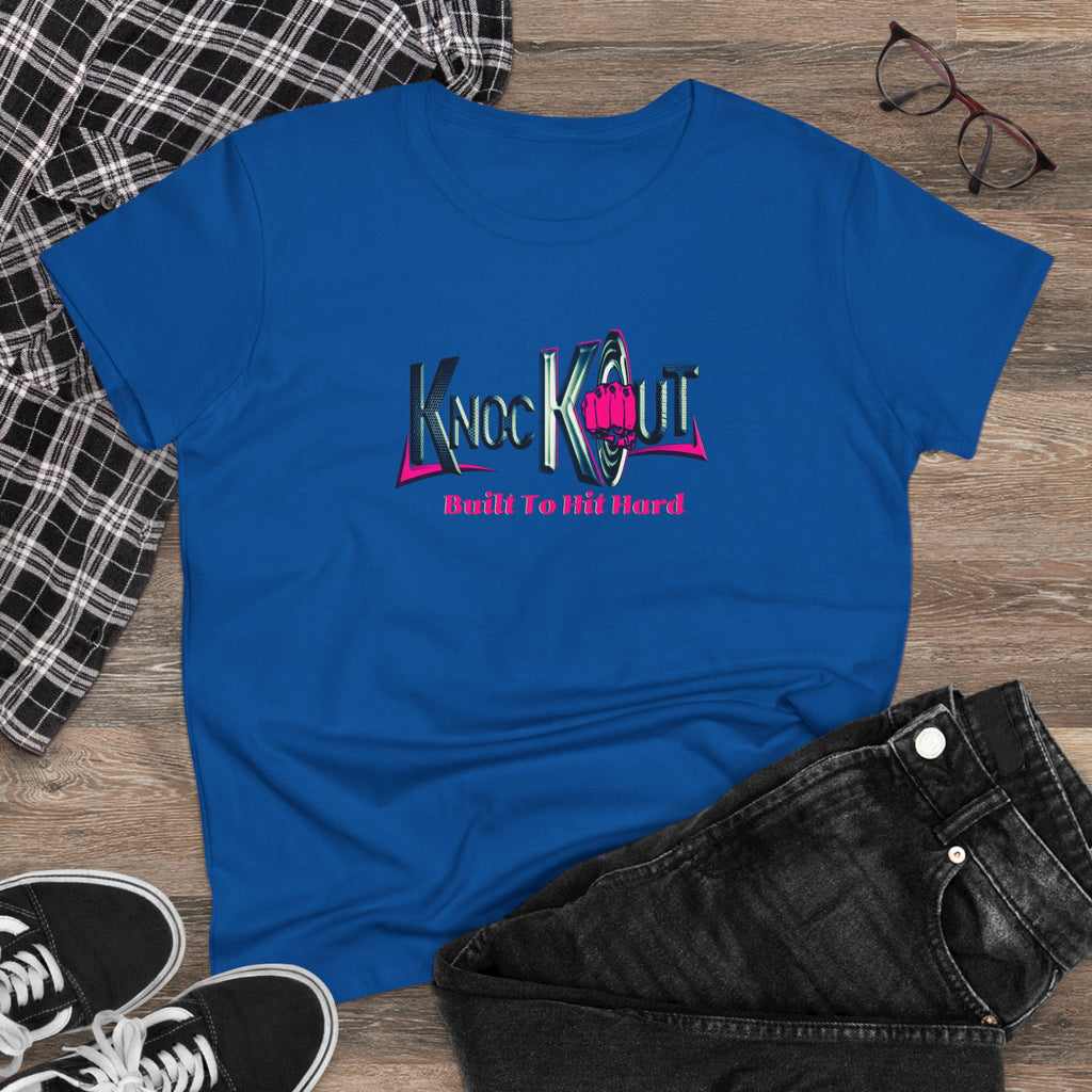Blue Pink KnocKOut Women's Midweight Cotton Tee