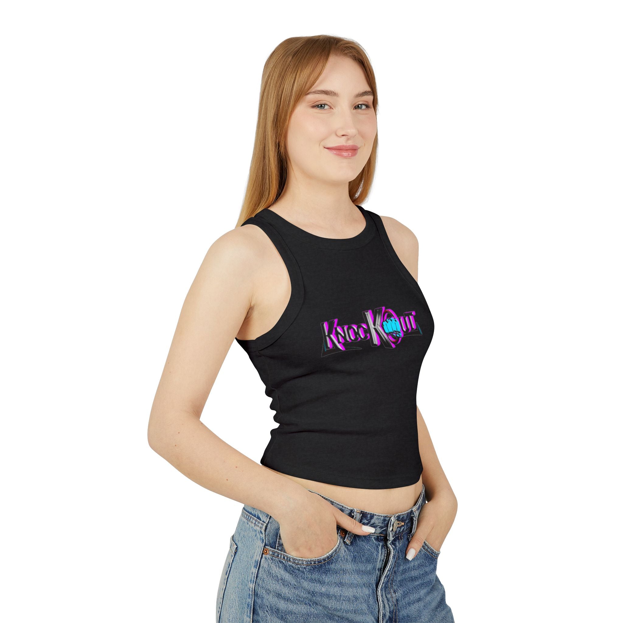 KnocKOut Women's Micro Rib Racer Tank Top