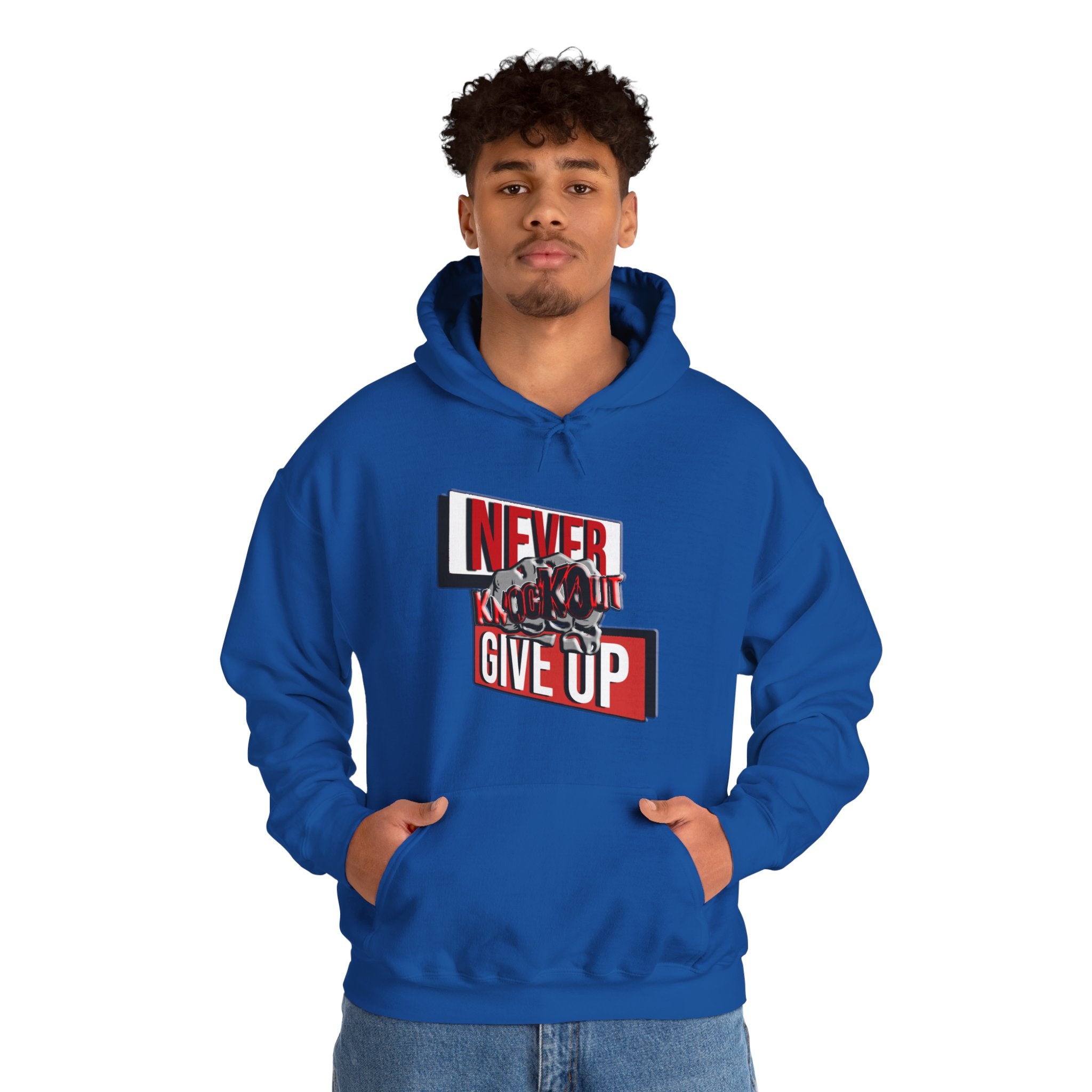 KnocKOut Never Give Up Unisex Heavy Blend™ Hooded Sweatshirt