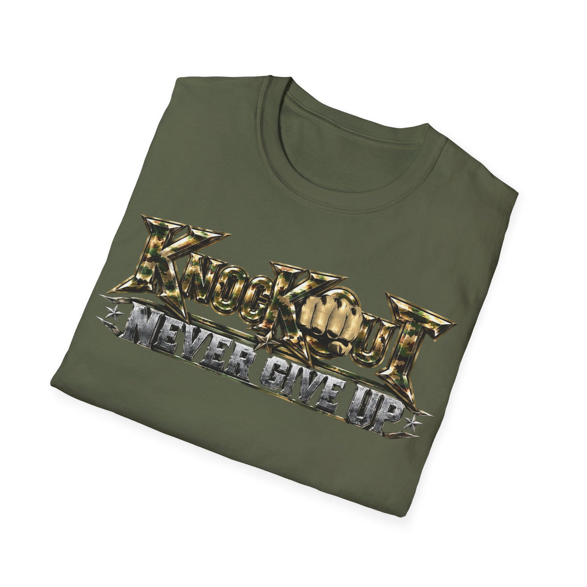 Never Give Up KnocKOut Unisex Softstyle T-Shirt