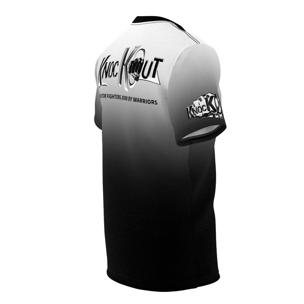 White & Black KnocKOut Unisex Cut & Sew Tee