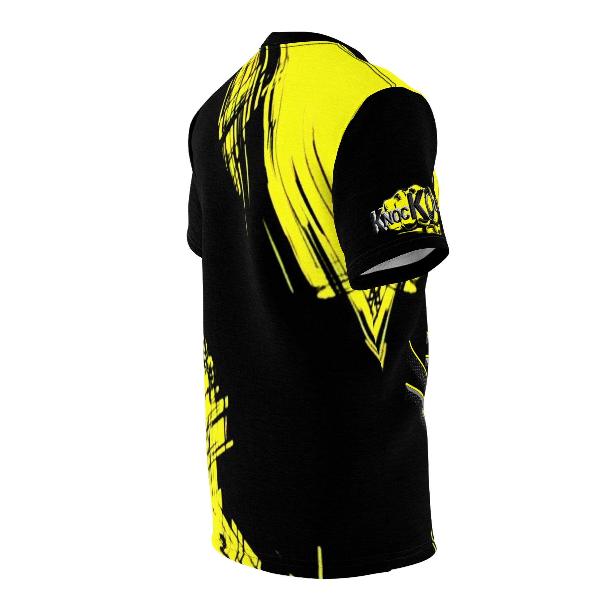 Yellow and Black  KnocKOut Unisex Cut & Sew Tee