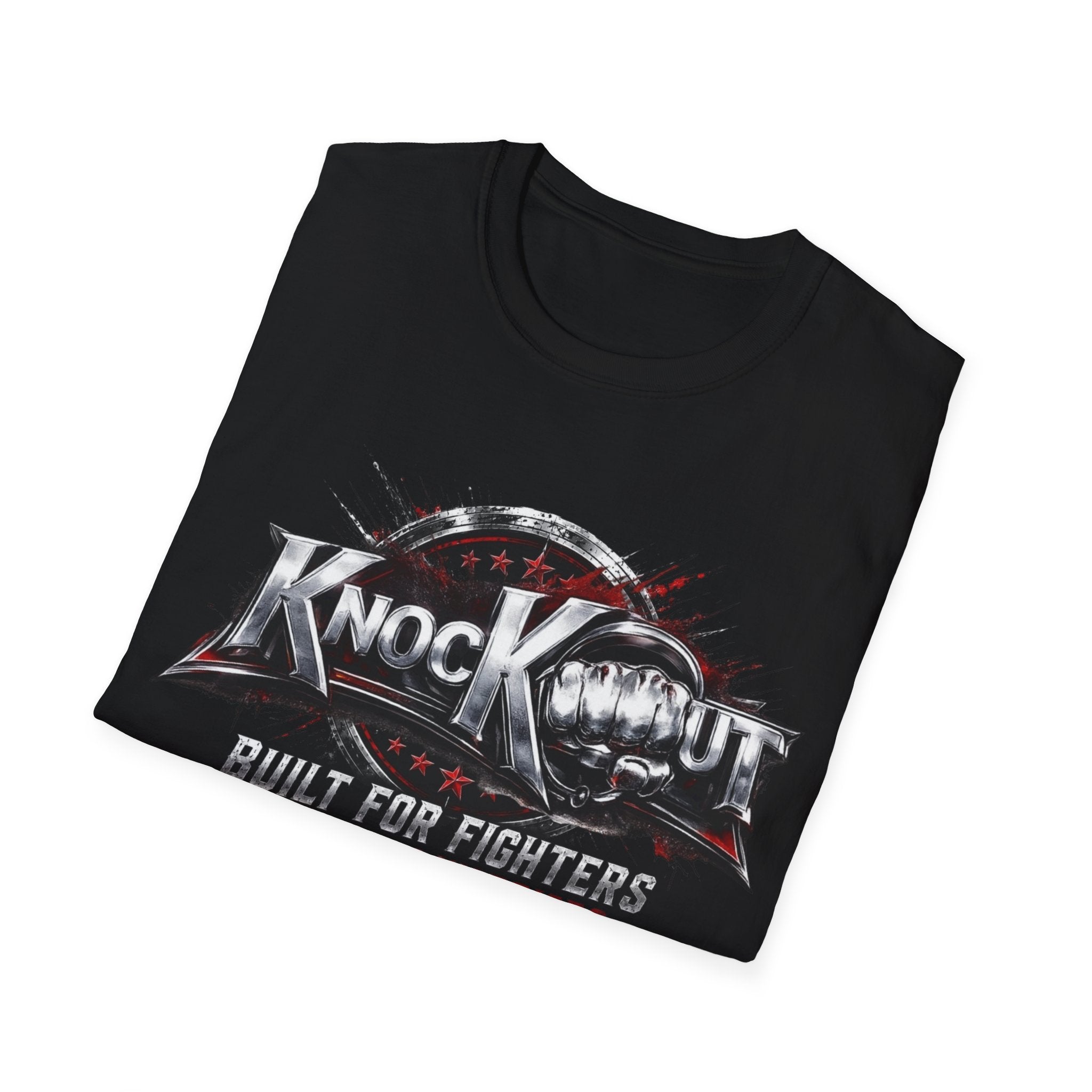 Knockout Built For Fighters Worn By Warriors Unisex Softstyle T-Shirt