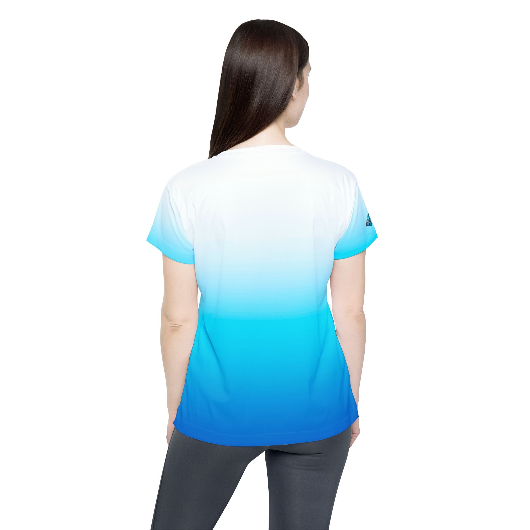 Blue and White KnocKOut Women's Sports Jersey