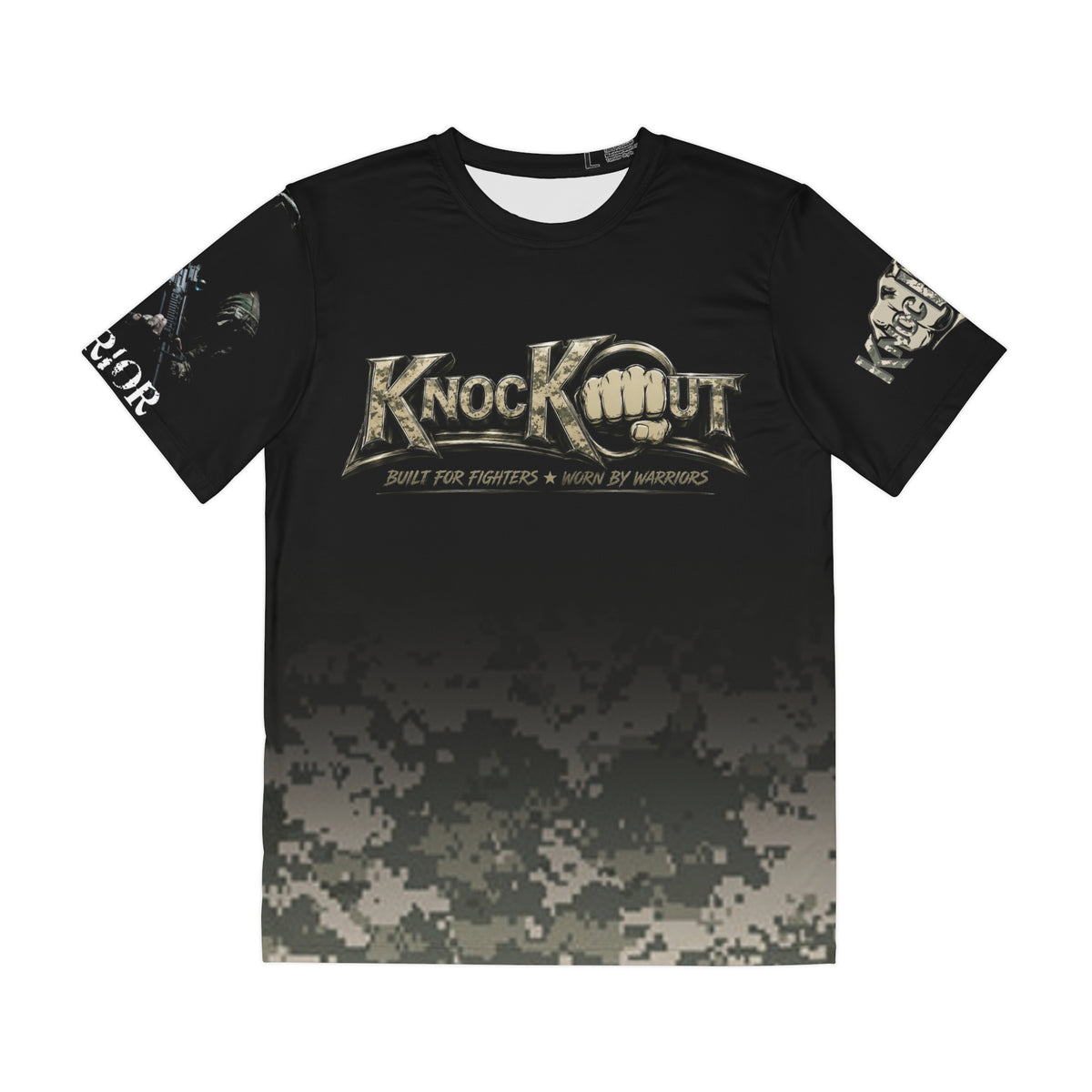 KnocKOut Never Give Up Camo Polyester Tee